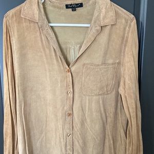Button down copper flannel